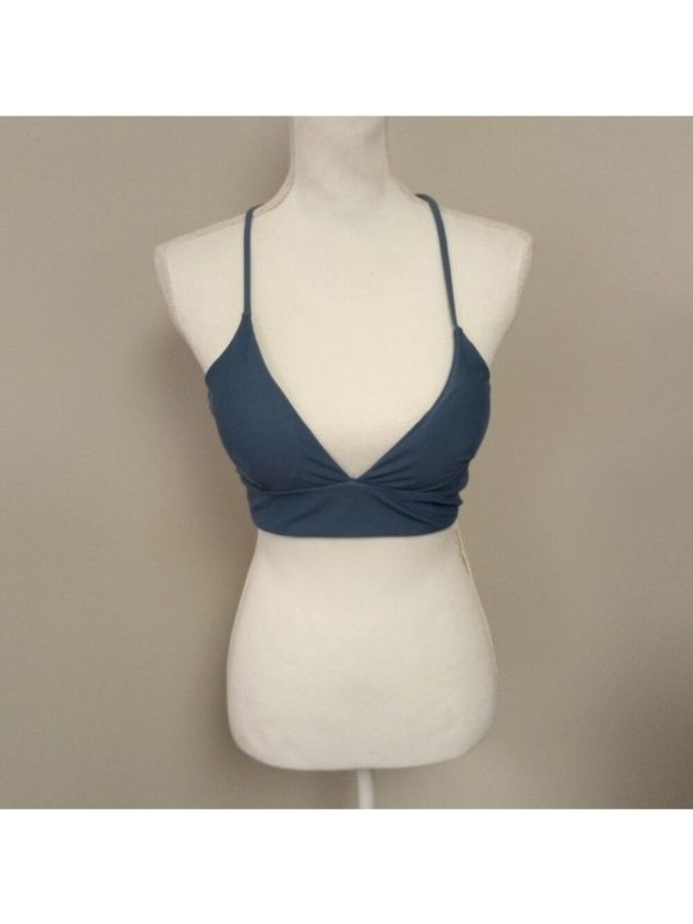 Romwe Women's Blue Bikini Top size Large